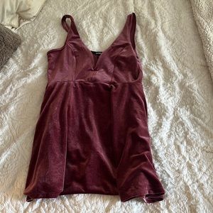 Express velvet dress (jumpsuit - built in stretch shorts), size M